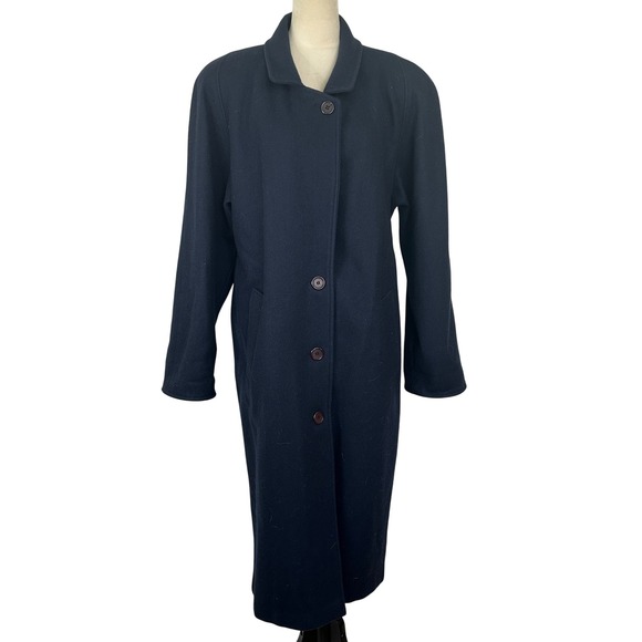 Vintage Donnybrook Wool Blend Coat Classic Long Overcoat Womens XL Made‎ in USA - Picture 1 of 13